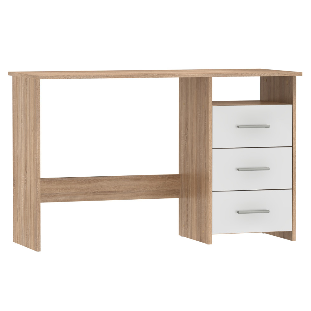 Számítógépasztal, sonoma tölgyfa/fehér, LARISTOTE NEW (RP)