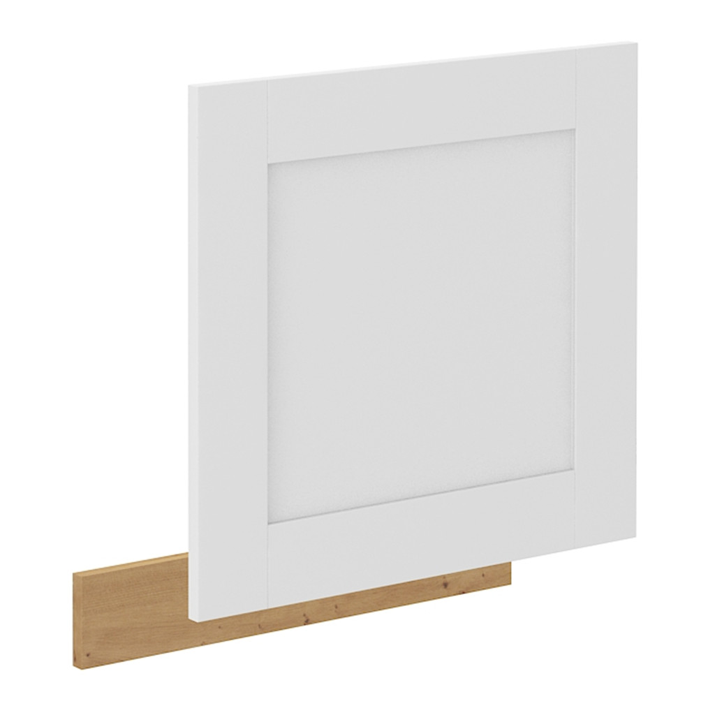 Ajtó mosogatógéphez, fehér/artisan tölgy, LULA ZM 570x596 (RP)