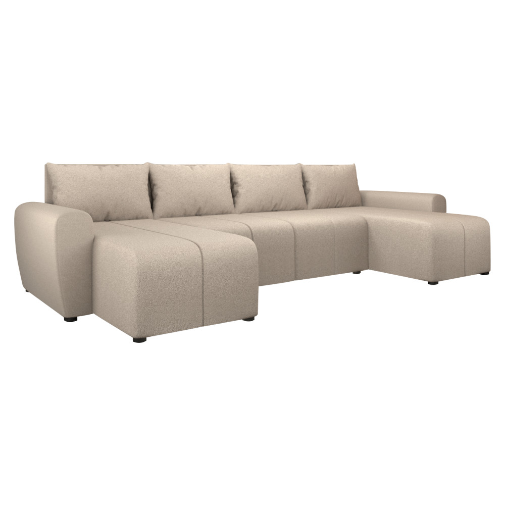 Univerzális ülőgarnitúra, bézs, DELIN U UNI (RP)