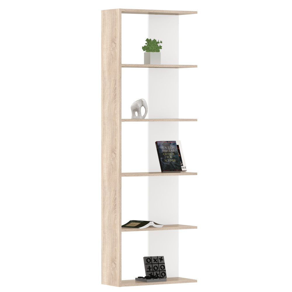 Polcállvány, sonoma tölgy/fehér, AGATIO (RP)