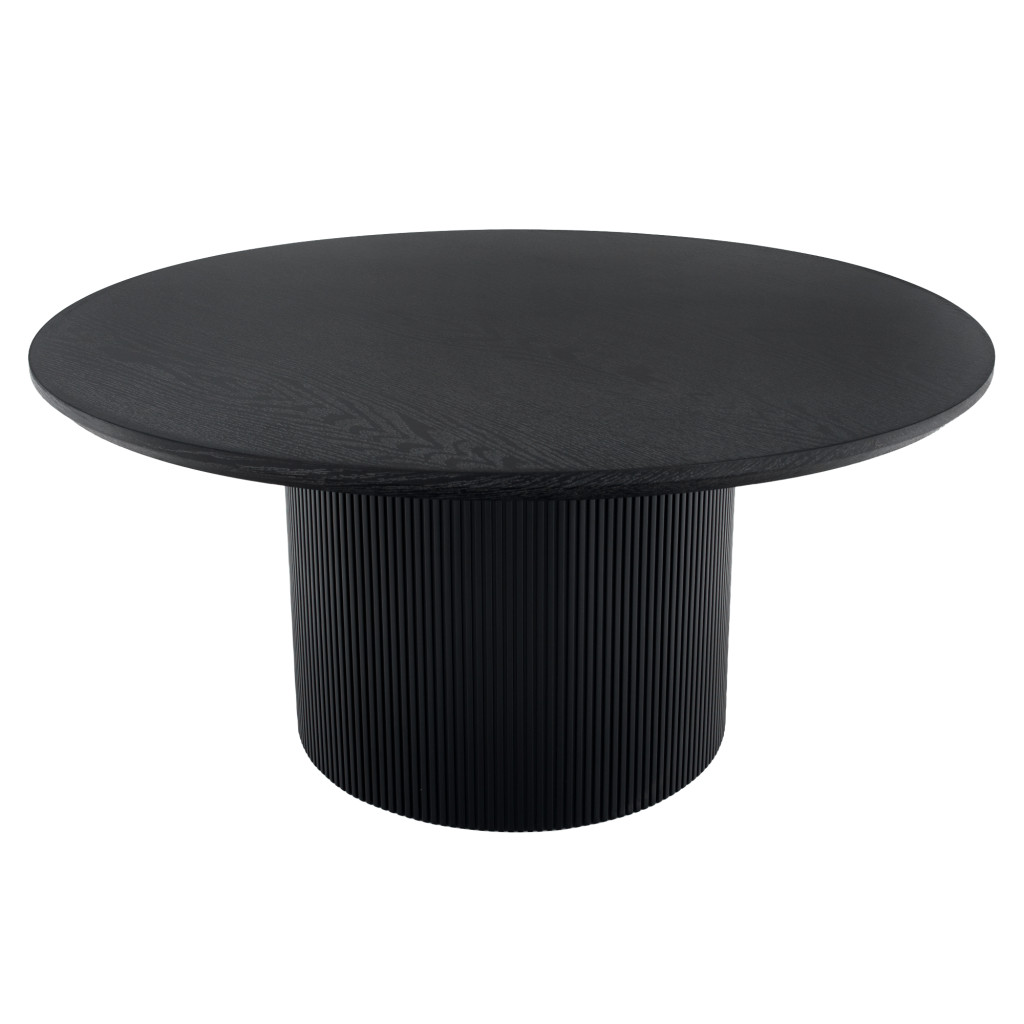 Dohányzóasztal, fekete, átmérő 80 cm, MAHIR TYP 2 (RP)