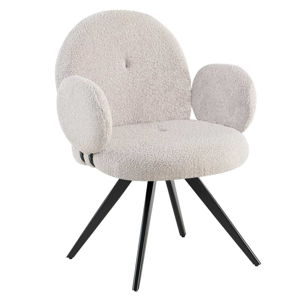 Forgószék, világosszürke/fekete, VASALA (RP)