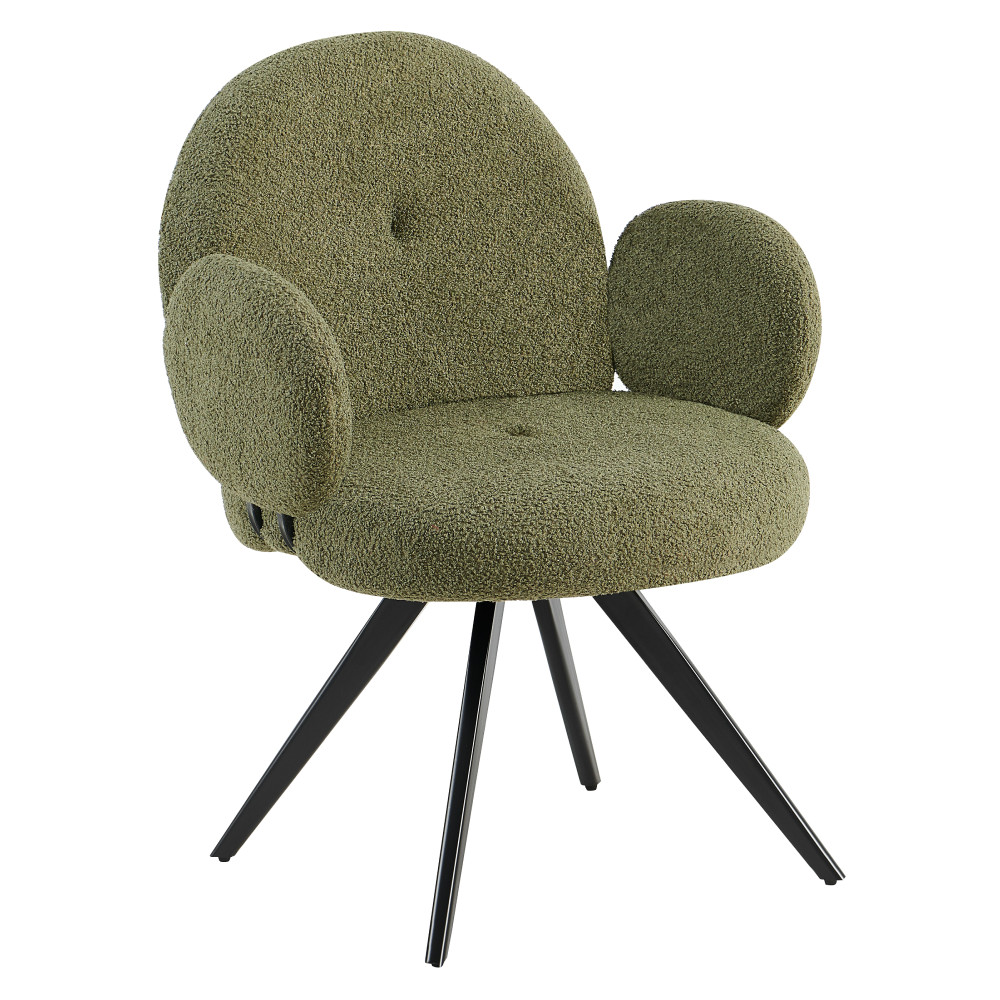 Forgószék, zöld/fekete, VASALA (RP)