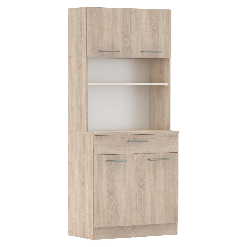 Négyajtós szekrény, sonoma tölgy, DOMIS NEW (RP)