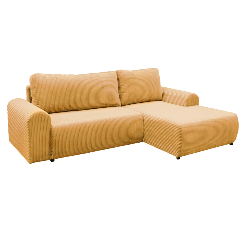 Ülőgarnitúra, mustárszínű, jobbos, VELINA ROH (RP)