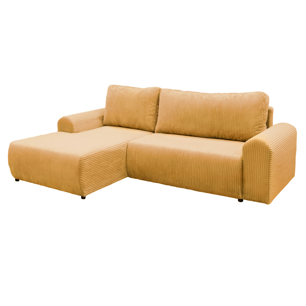 Ülőgarnitúra, mustárszínű, balos, VELINA ROH (RP)