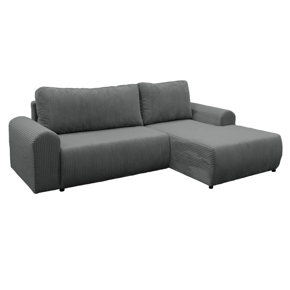 Ülőgarnitúra, szürke, jobbos, VELINA ROH (RP)