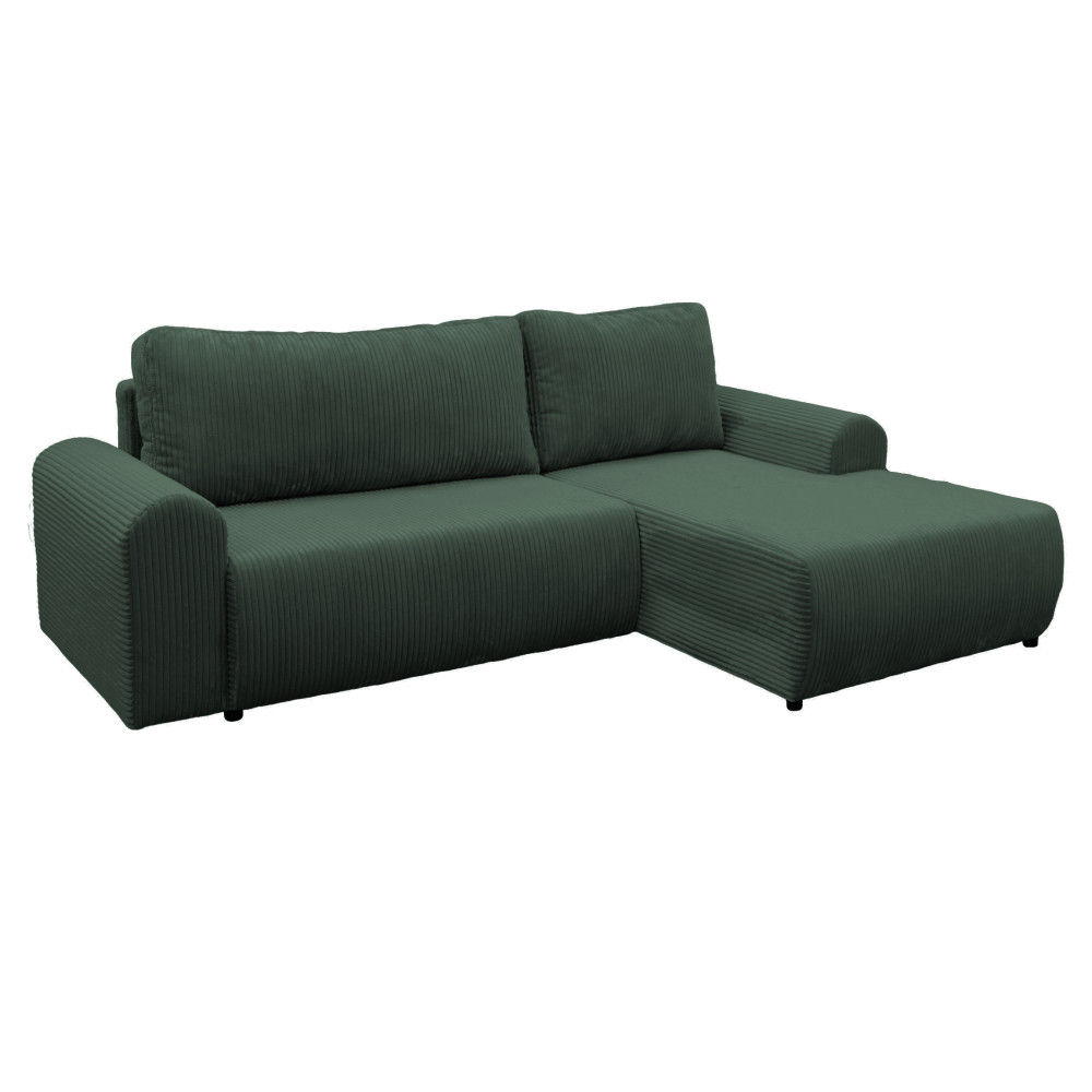 Ülőgarnitúra, zöld, jobbos, VELINA ROH (RP)