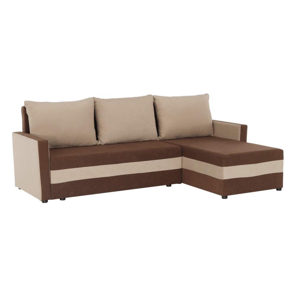 Univerzális ülőgarnitúra, barna/bézs, PAULITA NEW (RP)