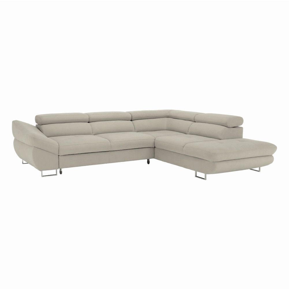 Sarokülőgarnitúra, szürke-bézs taupe, jobbos, FABIA (RP)