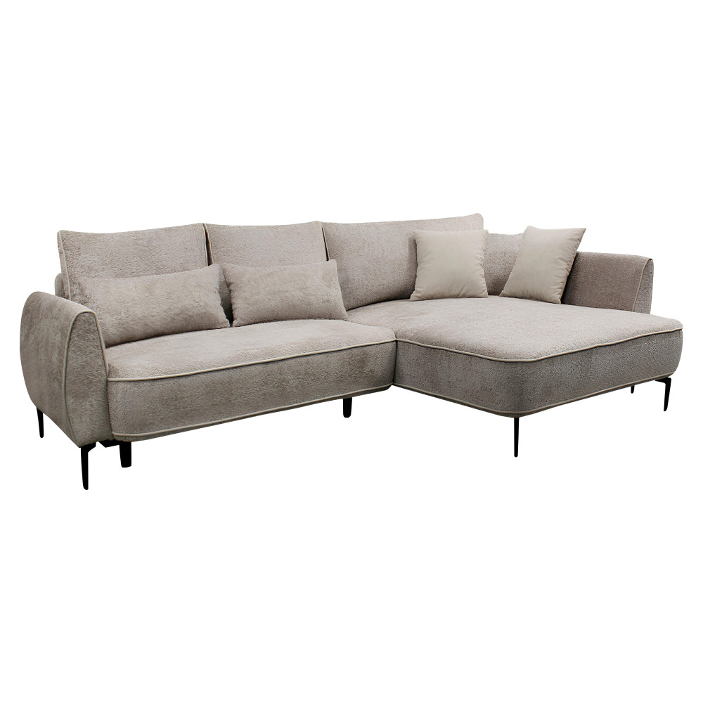 Sarokkanapé, szürkésbézs Taupe, jobbos, MURIEL ROH (RP)