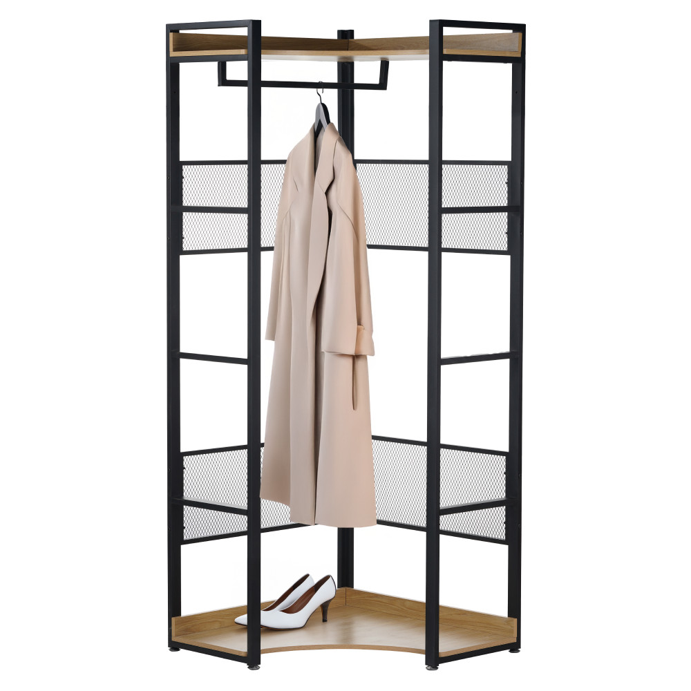 Sarokállvány, tölgy/fekete, KILOS NEW TYP 4 (RP)