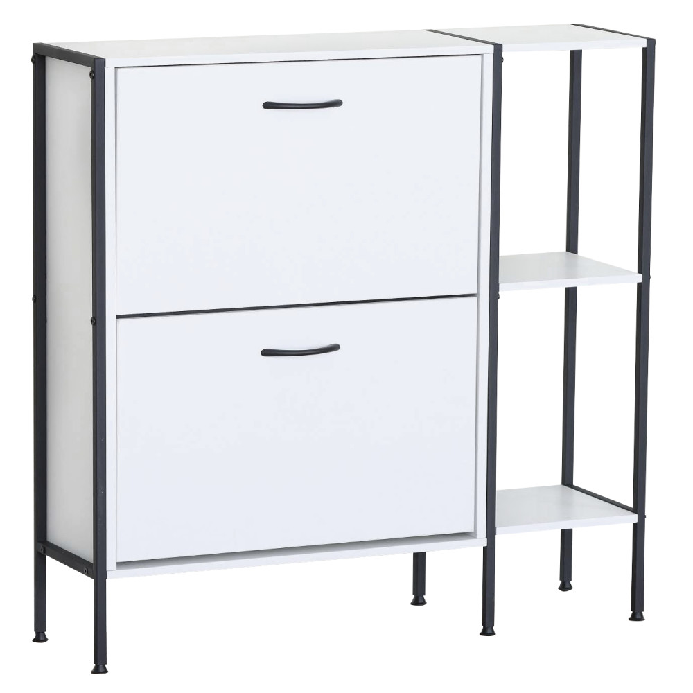 Cipősszekrény, fehér, SOVIO (RP)