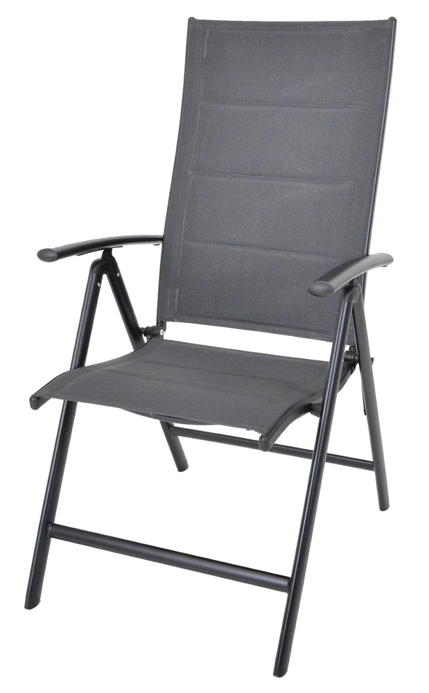 Rojaplast ZWC-235S kerti dönthető szék – alumínium, fekete (RP)