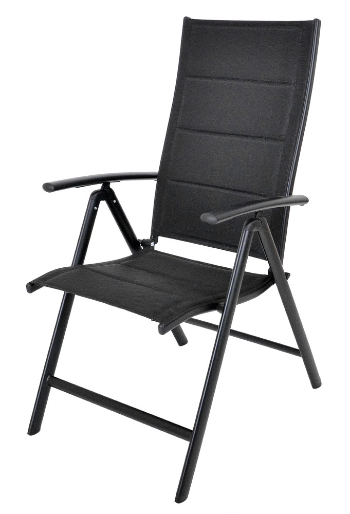 Rojaplast ZWC-235C kerti dönthető szék – alumínium, fekete (RP)