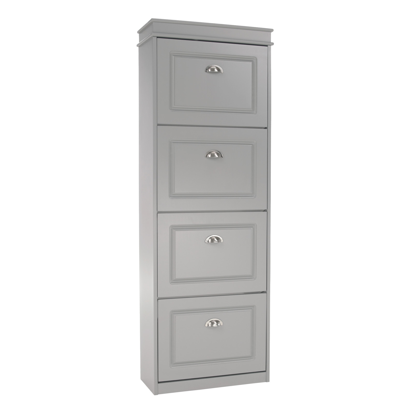 Cipőpolc, 4-soros, szürke, SEBER TYP 3 (RP)