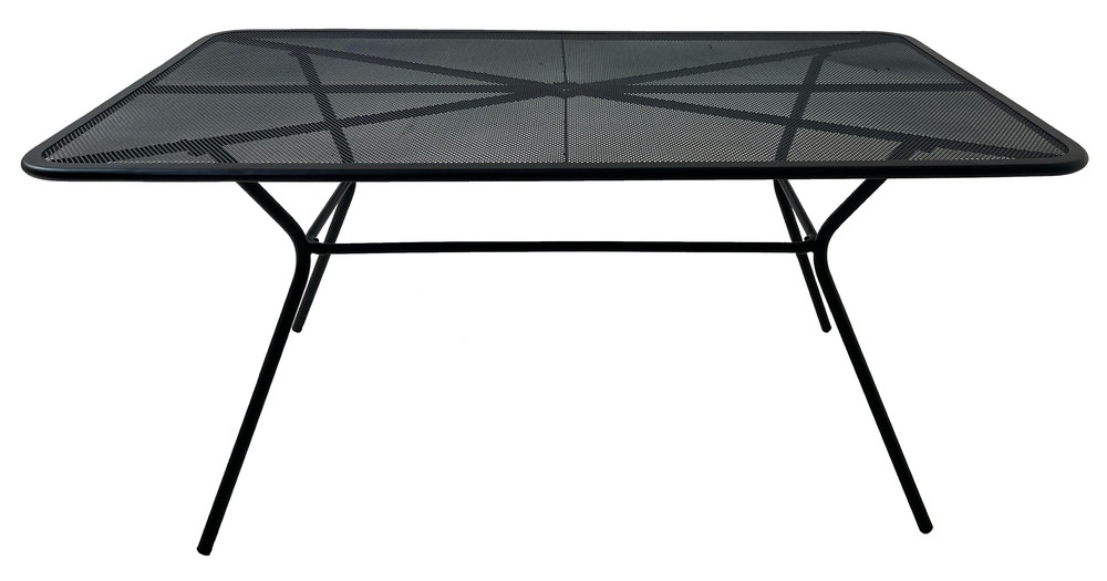 Rojaplast ZWMT-TAVIO fém kerti asztal – fekete, rácsos asztallappal (RP)