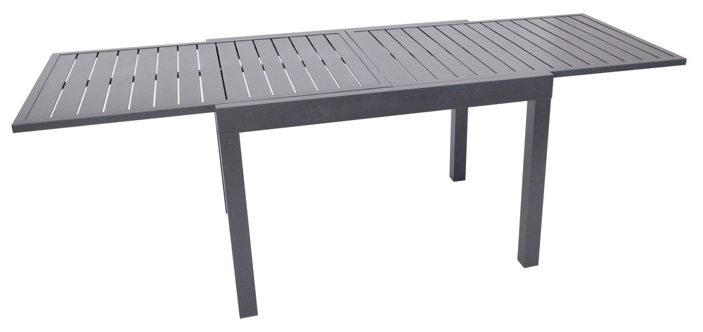 Rojaplast ZWT-113 alumínium kihúzható kerti asztal – fekete (RP)