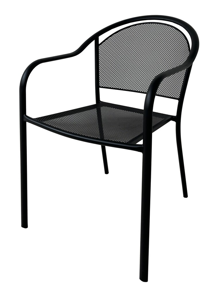 Rojaplast ZWMC-260B fém kerti szék – fekete (RP)