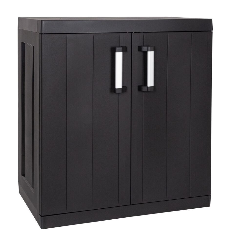 Toomax GARAGE MEGA LOW műanyag szekrény – fekete (RP)