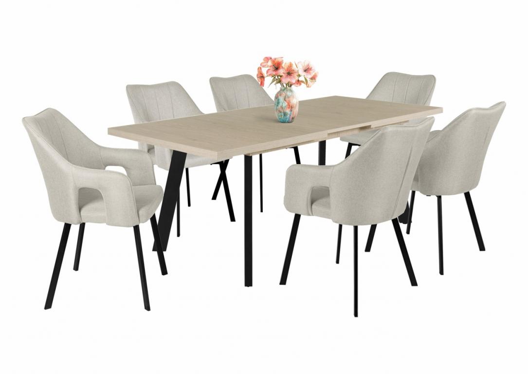 Imperial étkezőgarnitúra Linett asztallal - 6 személyes (DIV)