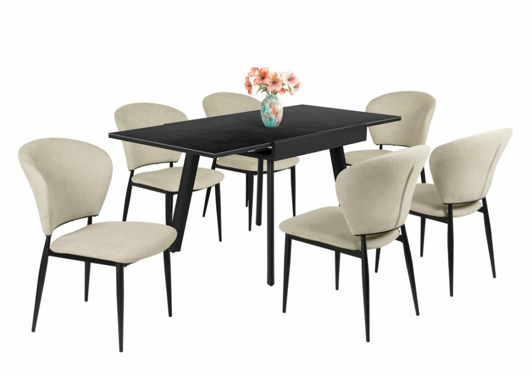 Anett étkezőgarnitúra Diaz asztallal - 6 személyes (DIV)
