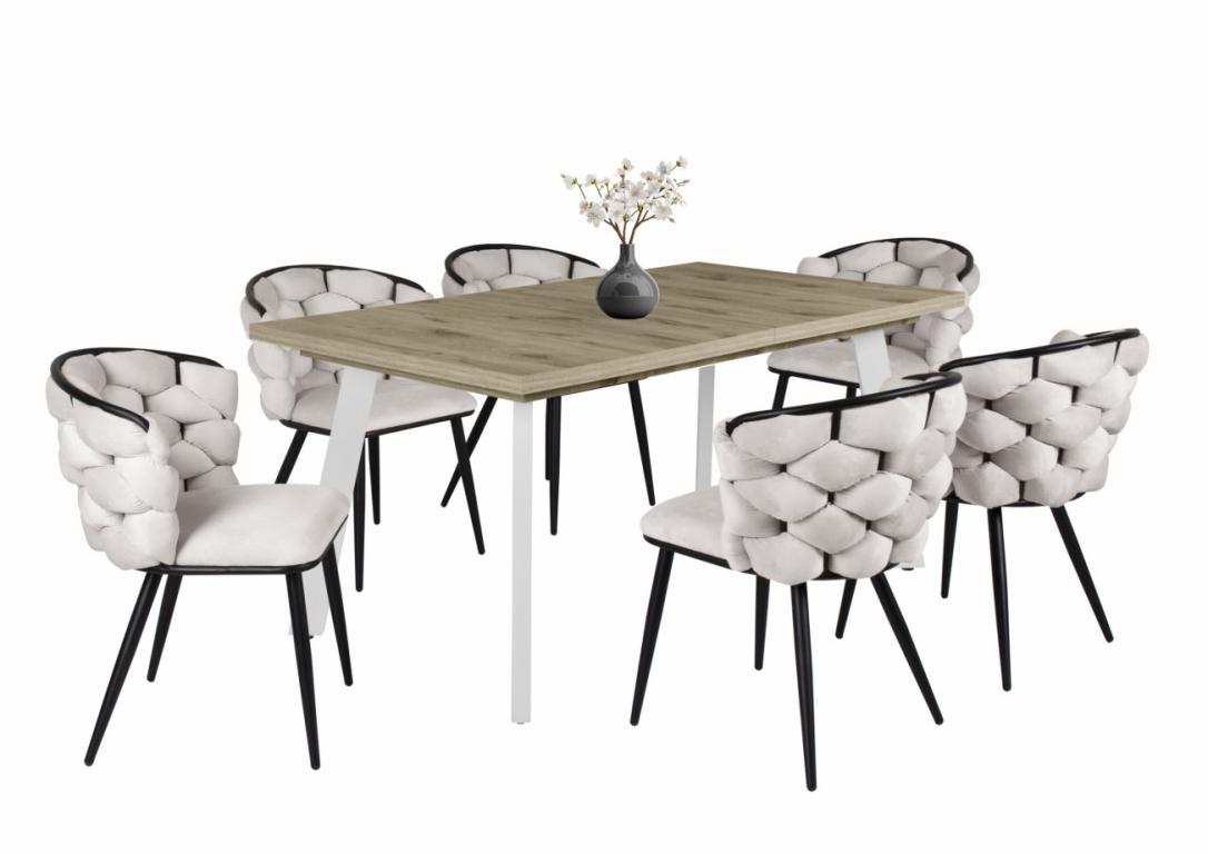 Sonja étkezőgarnitúra Linett asztallal - 6 személyes (DIV)