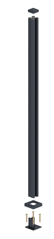 ROJAPLAST alumínium fix rögzítésű kerítésoszlop 7,5×7,5×190 cm – antracit (RP)