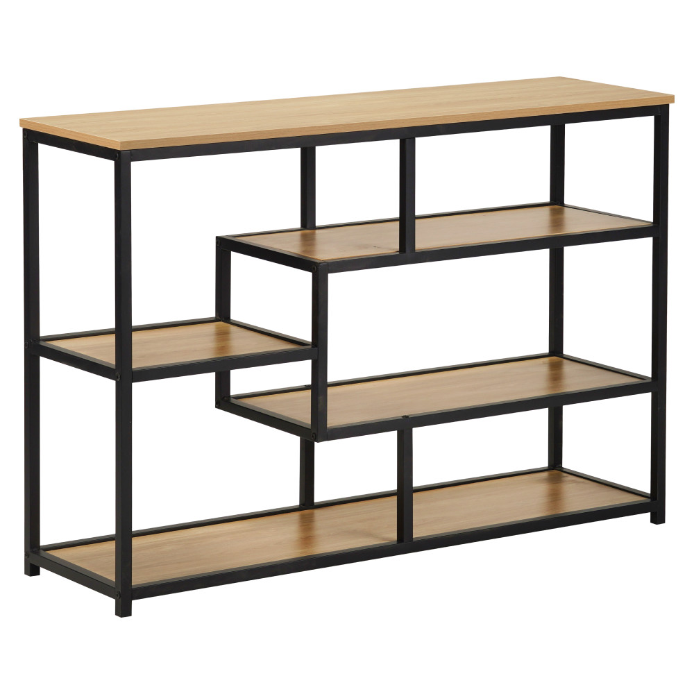 Polcállvány, fekete/tölgy, BILOTE NEW TYP 2 (RP)