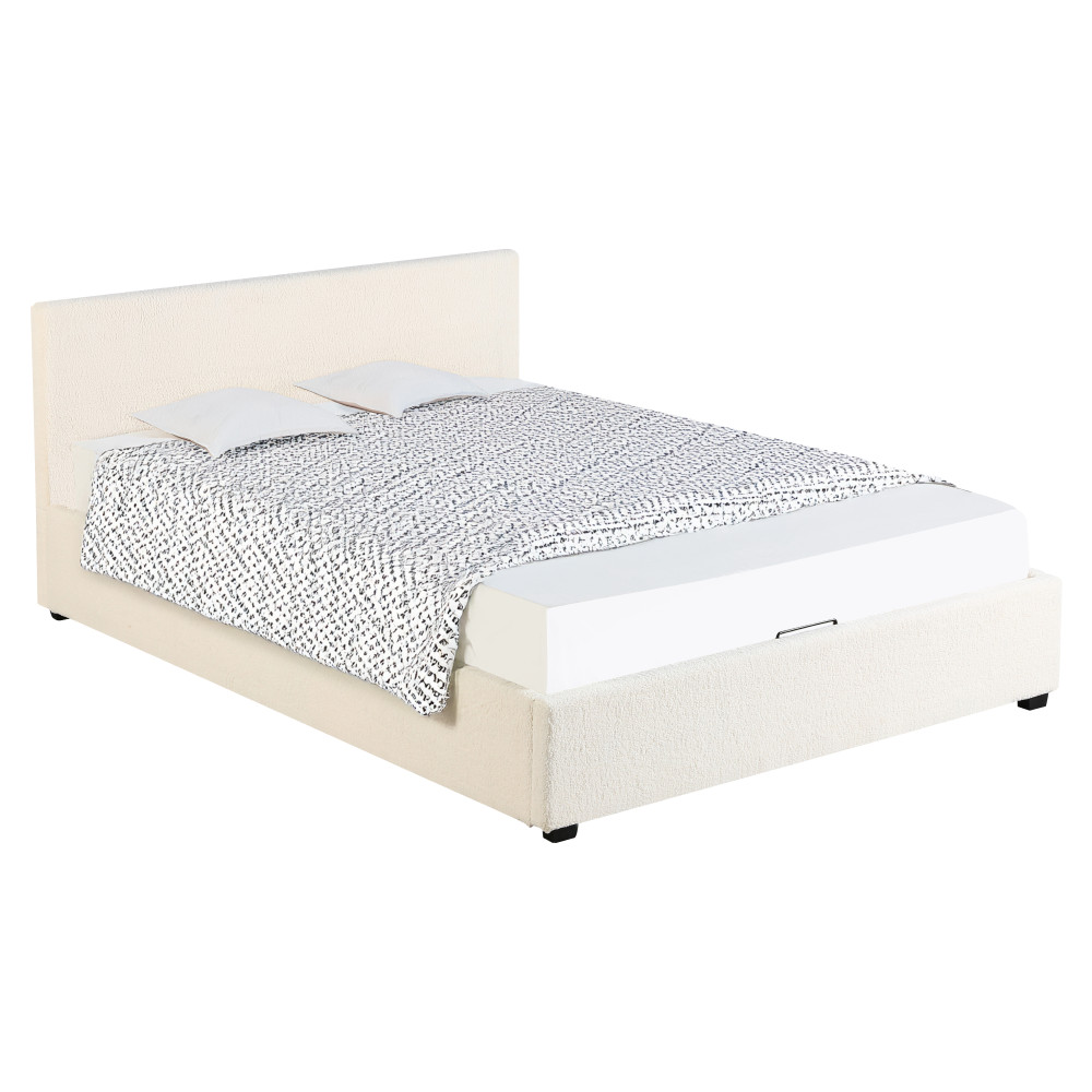 Ágy ráccsal, 180x200, fehér, LUNELA (RP)