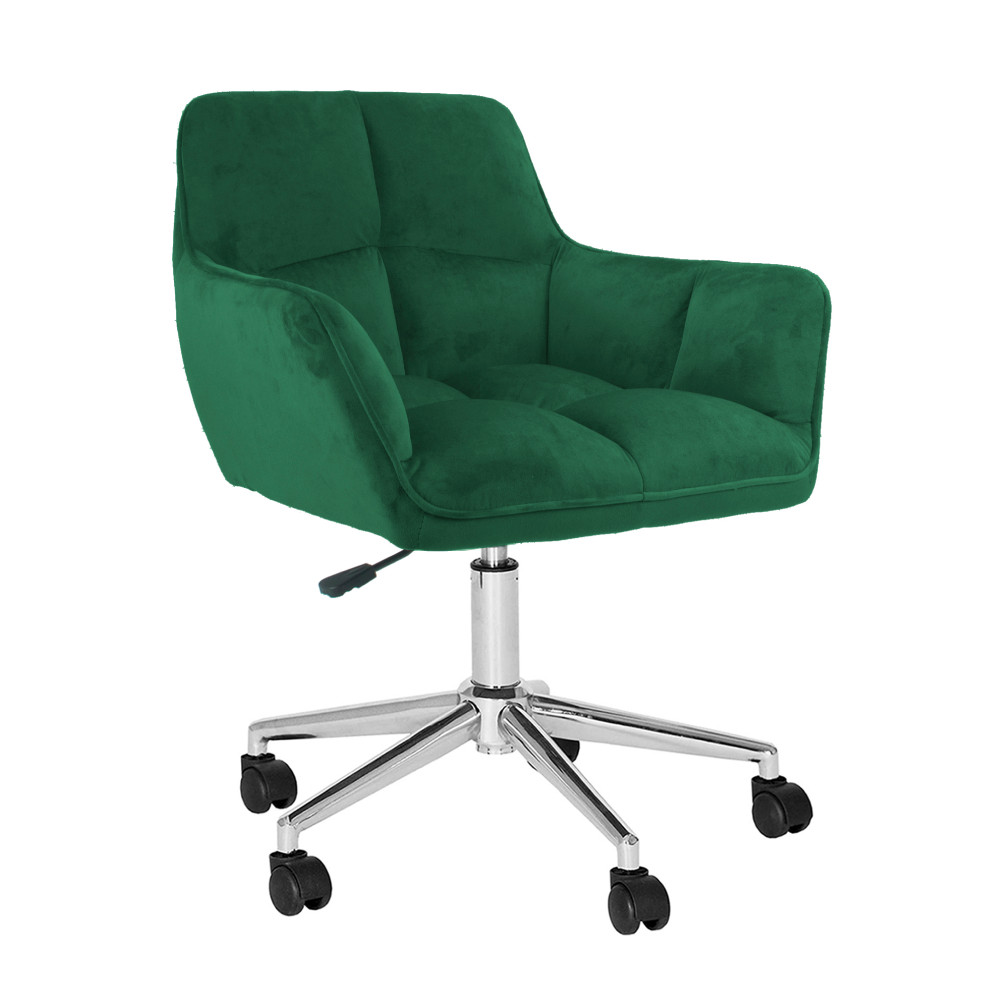 Irodai szék, smaragd selymes szövet/króm, HAGRID NEW (RP)