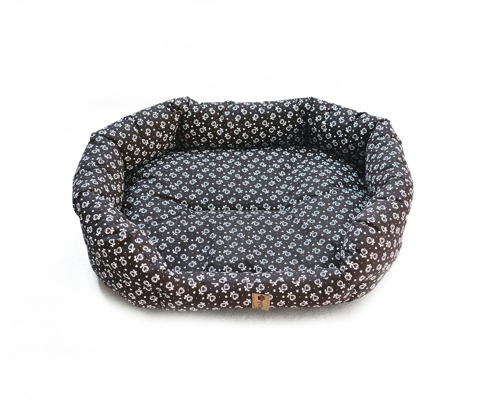 Petsy Lasky pamut kutyafekhely - barna-fehér mintás - 65 cm (RP)