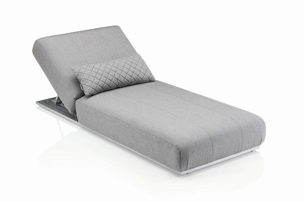 KETTLER EGO alumínium napozóágy – ezüst / szürke / Sunbrella (RP)