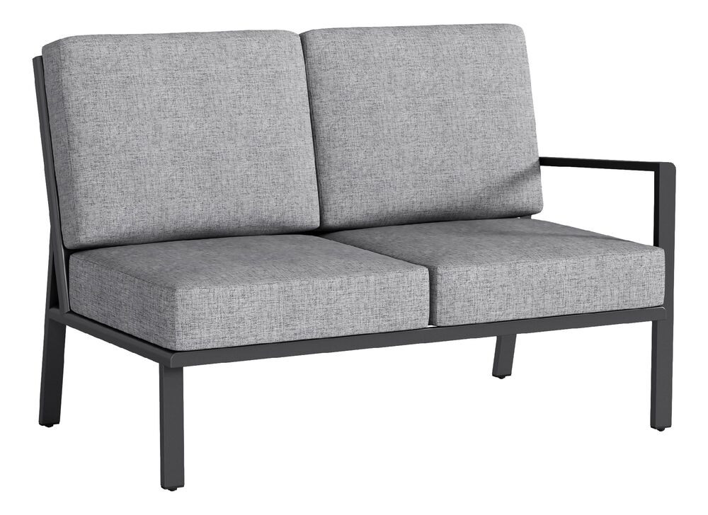 KETTLER ZENITH középső kanapé / lounge elem – matt antracit / világosszürke (RP)