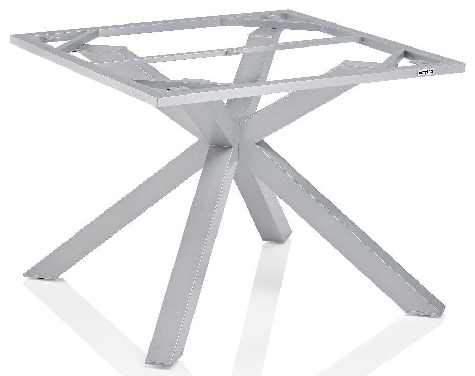 KETTLER X-LEG alumínium asztalváz 95×95 cm – ezüst (RP)