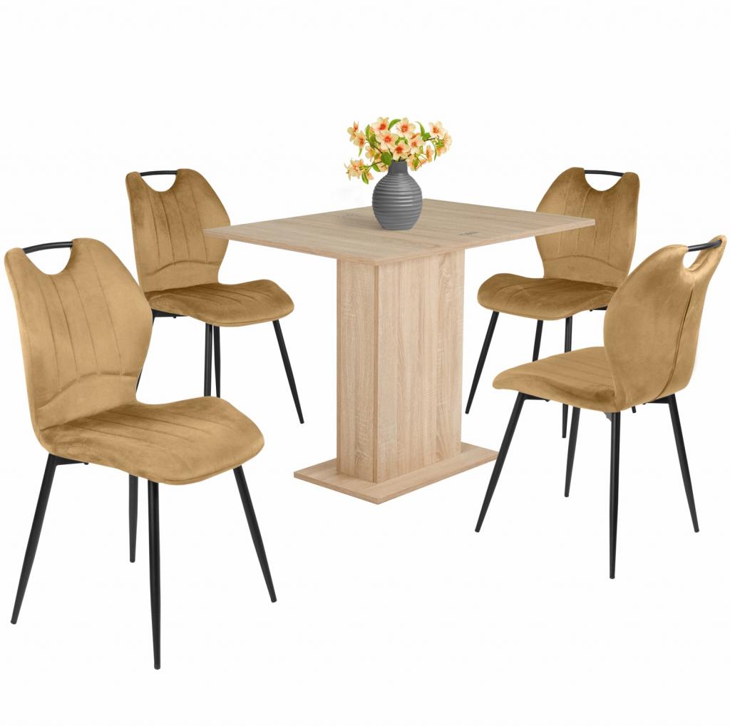 Kinga étkezőgarnitúra Kira asztallal, 4 személyes (DIV)