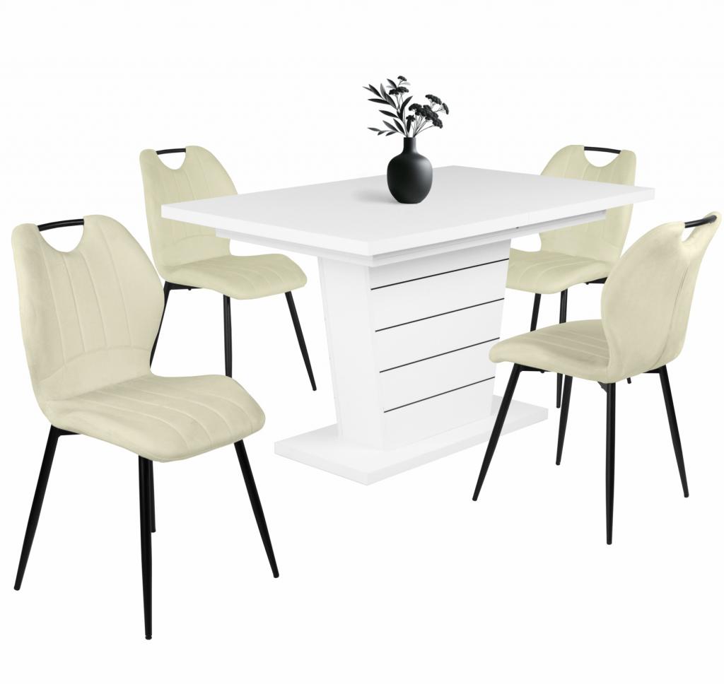 Kinga étkezőgarnitúra Fanni asztallal - 4 személyes (DIV)