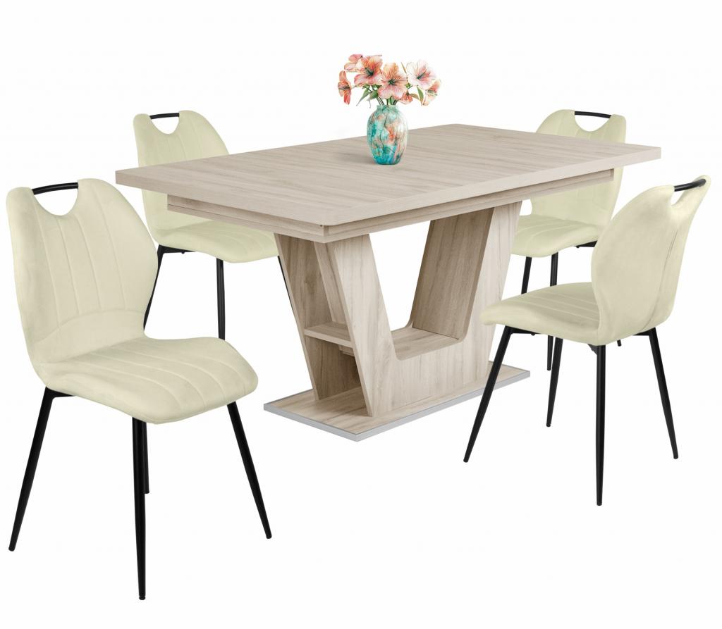 Kinga étkezőgarnitúra Prága asztallal - 4 személyes (DIV)