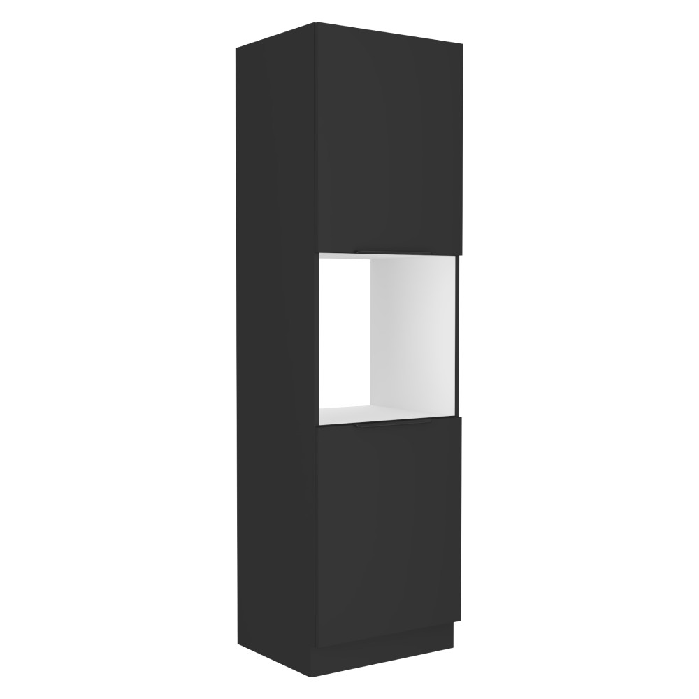 Magas szekrény sütőhöz, fekete, SIBER 60 DP-210 2F (RP)