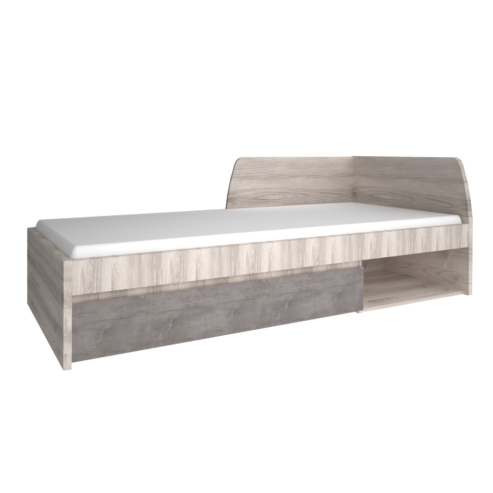 Ágy, 90x200, nairobi gesztenye/onix, JESI NEW (RP)