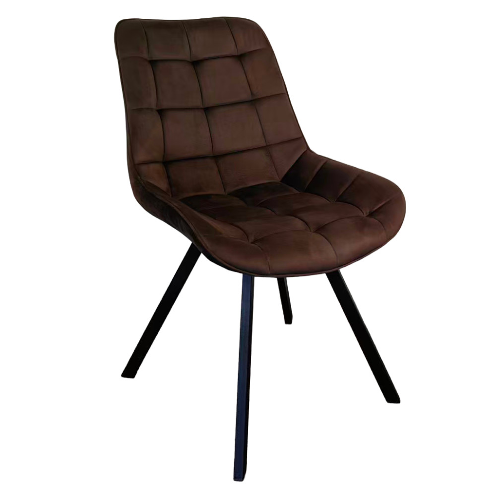 Étkezőszék, sötétbarna Velvet szövet/fekete, SAMIRA (RP)