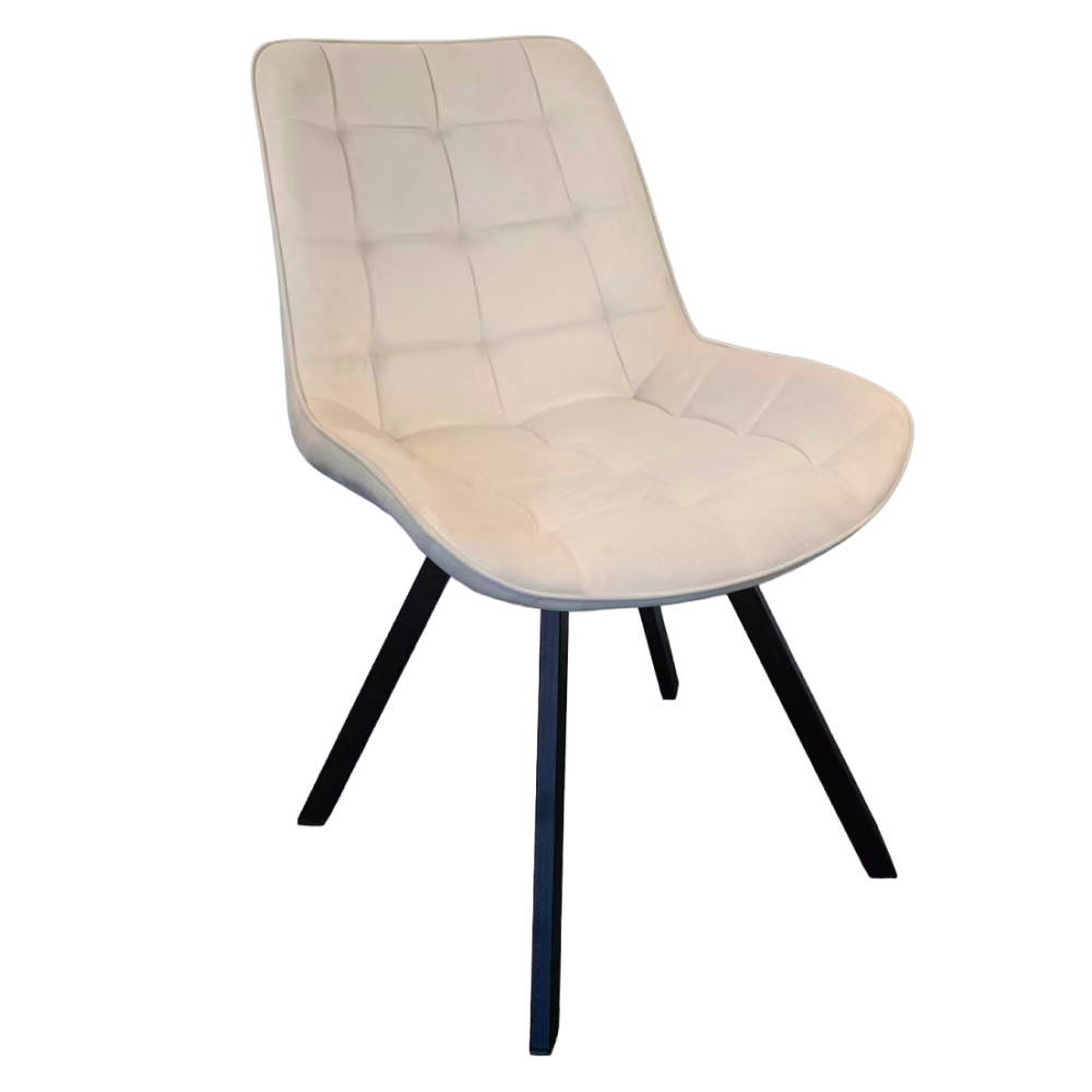 Étkezőszék, bézs Velvet szövet/fekete, SAMIRA (RP)