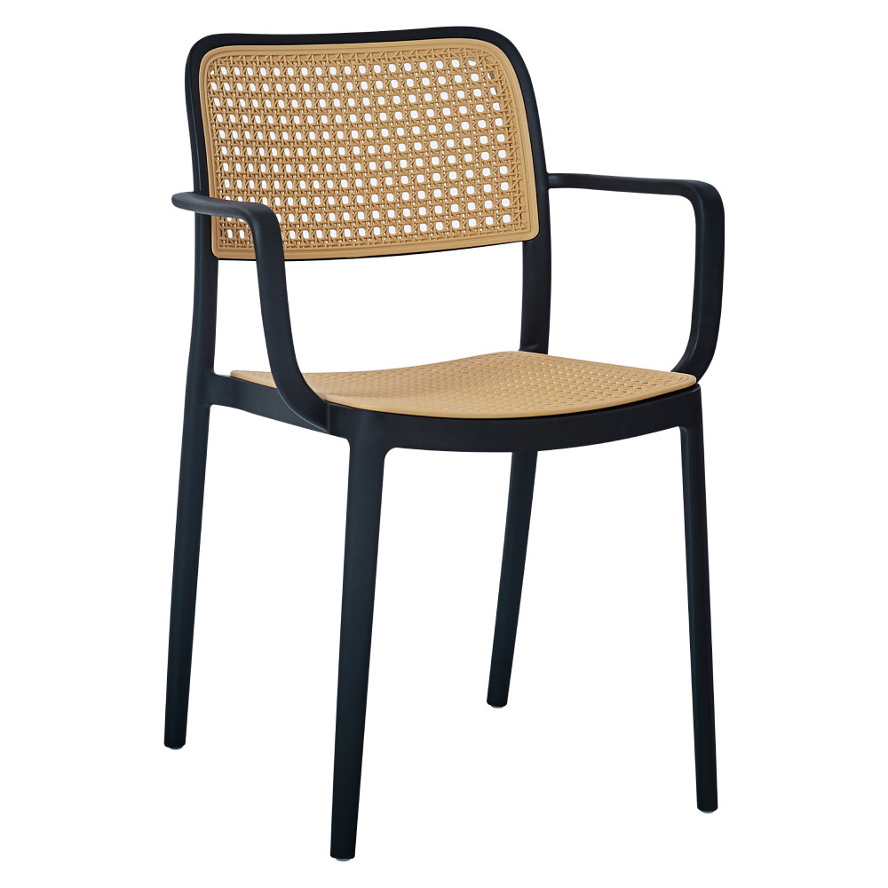 Rakásolható szék, fekete/bézs, RAVID NEW TYP 2 (RP)