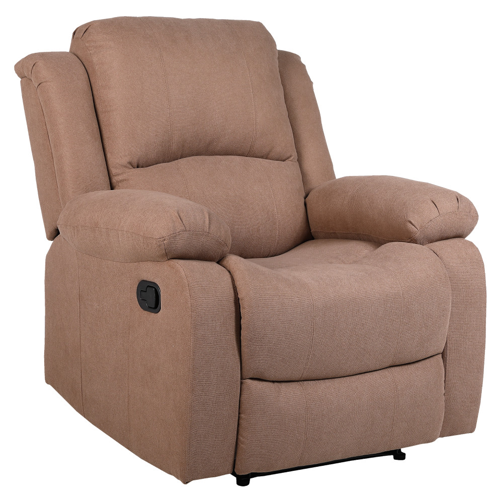 Állítható relaxáló fotel, barna szövet, ASKOY NEW (RP)