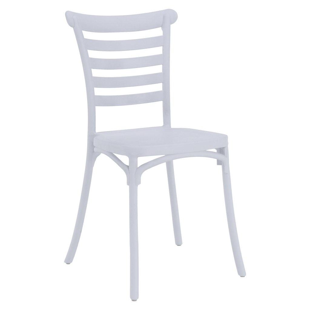 Rakásolható szék, fehér, SAVITO (RP)