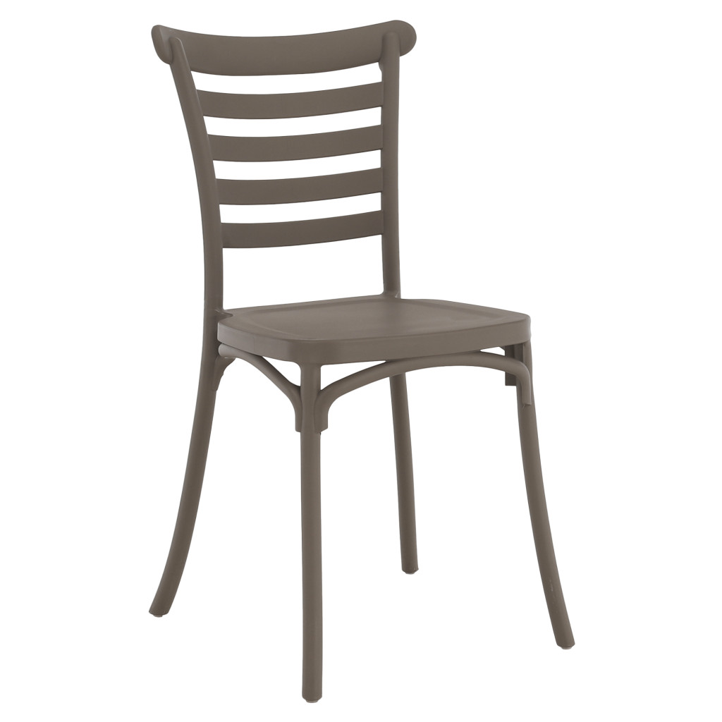 Rakásolható szék, szürkésbarna taupe, SAVITO (RP)