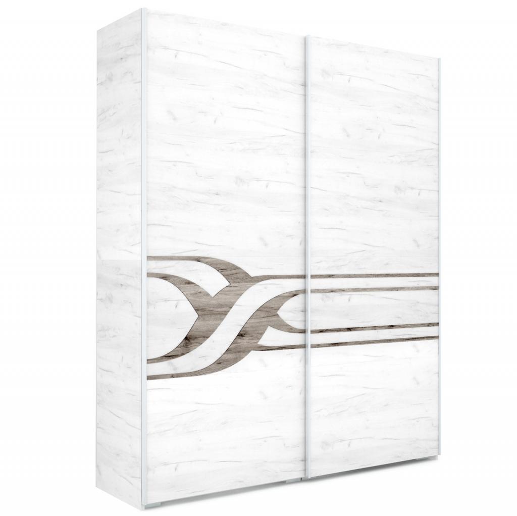 Ronin tolóajtós gardróbszekrény - 194 cm széles, 2 ajtós változat (DIV)