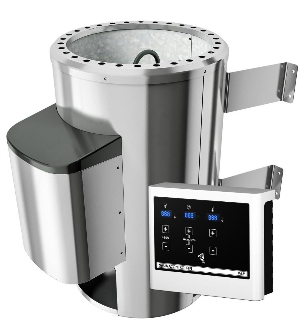 Karibu 3,6 kW-os Plug&Play finn szaunakályha külső vezérléssel (Easy) (RP)