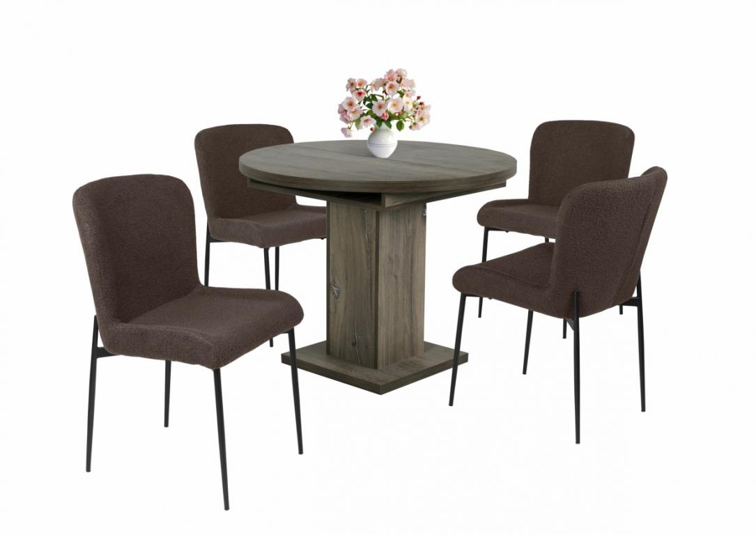 Blanka étkezőgarnitúra Marocco kör / ovális asztallal - 4 személyes (DIV)