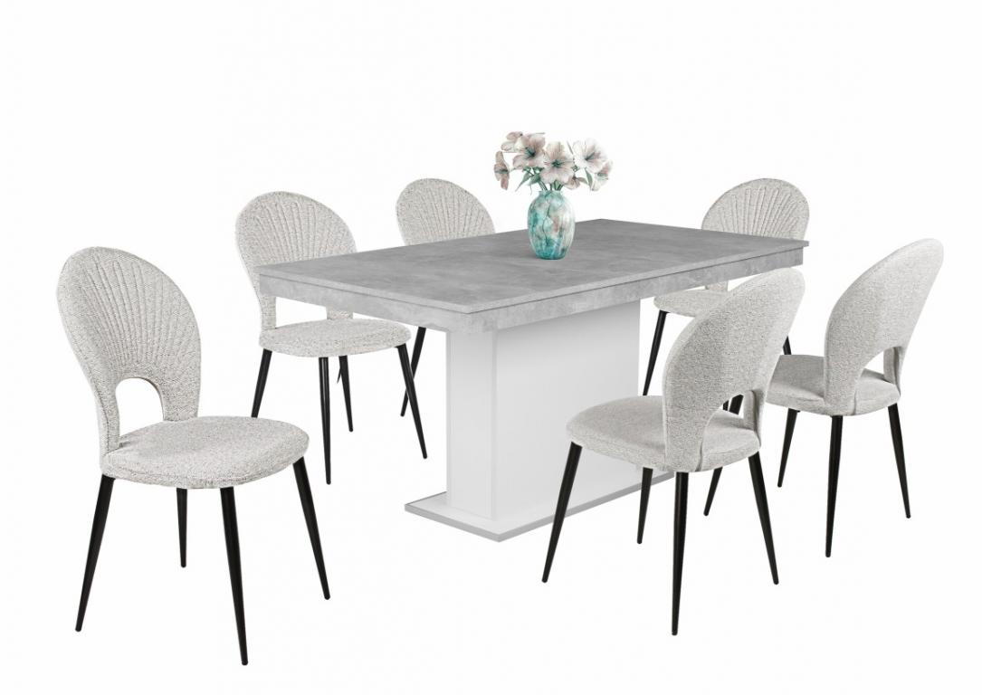 Mango étkezőgarnitúra Flóra asztallal - 6 személyes (DIV)